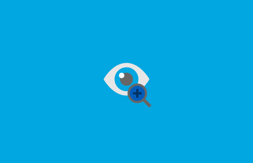 an icon of an eye and a magnifying glass